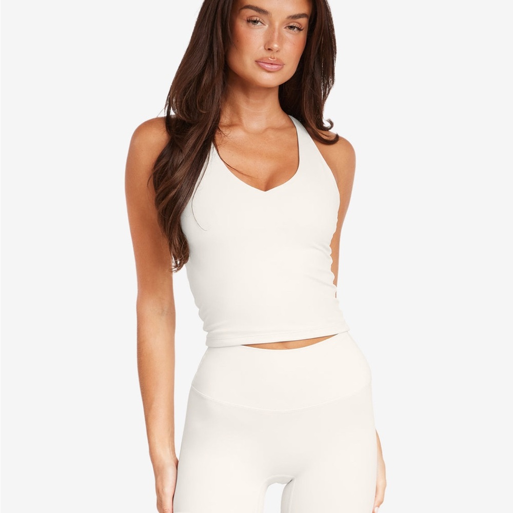 White V-Neck Women's Top size small